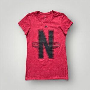 Nebraska Cornhuskers Shirt Womens Small Red NCAA Football Adidas Graphic